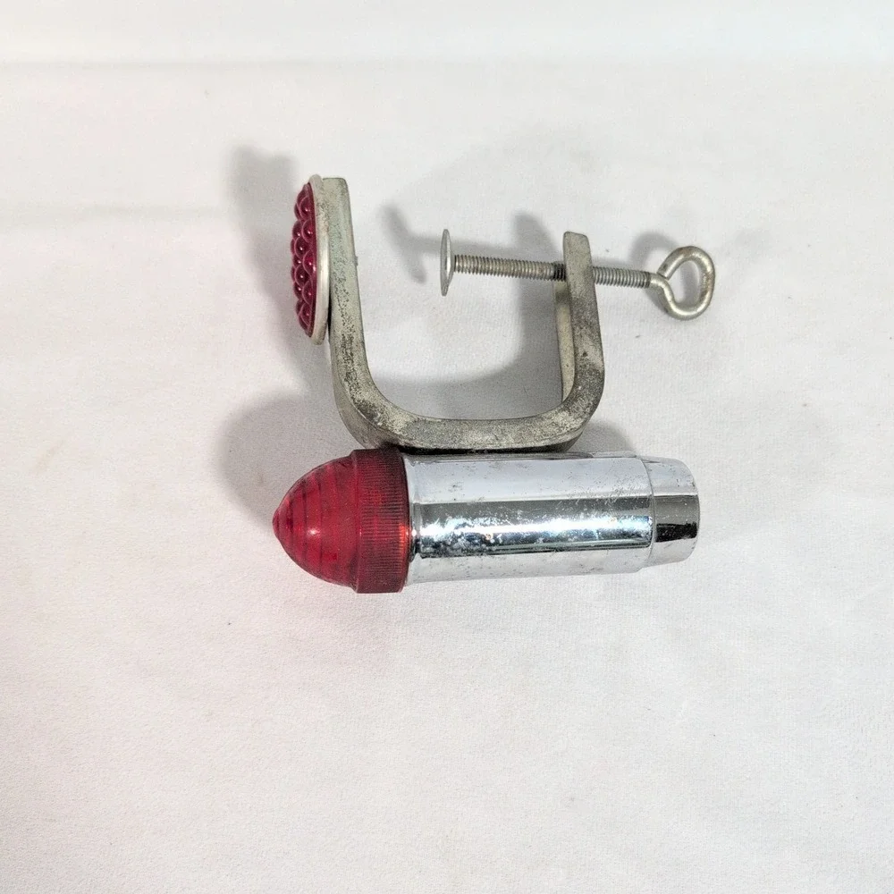 VTG SEISS? TOLEDO OHIO CLAMP ON RED REFLECTOR BICYCLE LIGHT